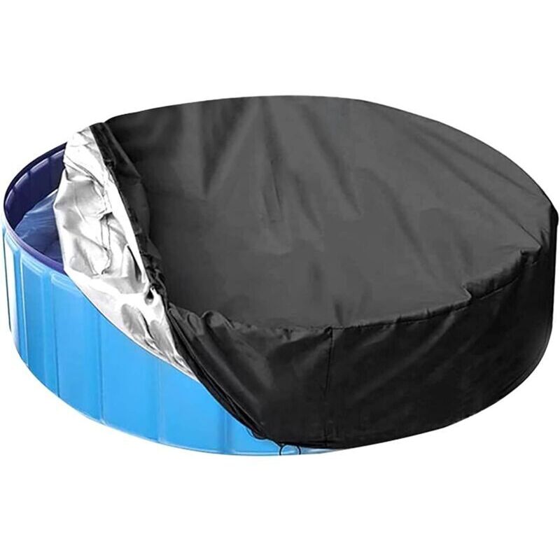 Couverture De Piscine Ronde 162 Cm – Tissu Oxford 210d Imperméable – Protection Contre Poussière Et Débris – Compatible Tous Types De Piscines
