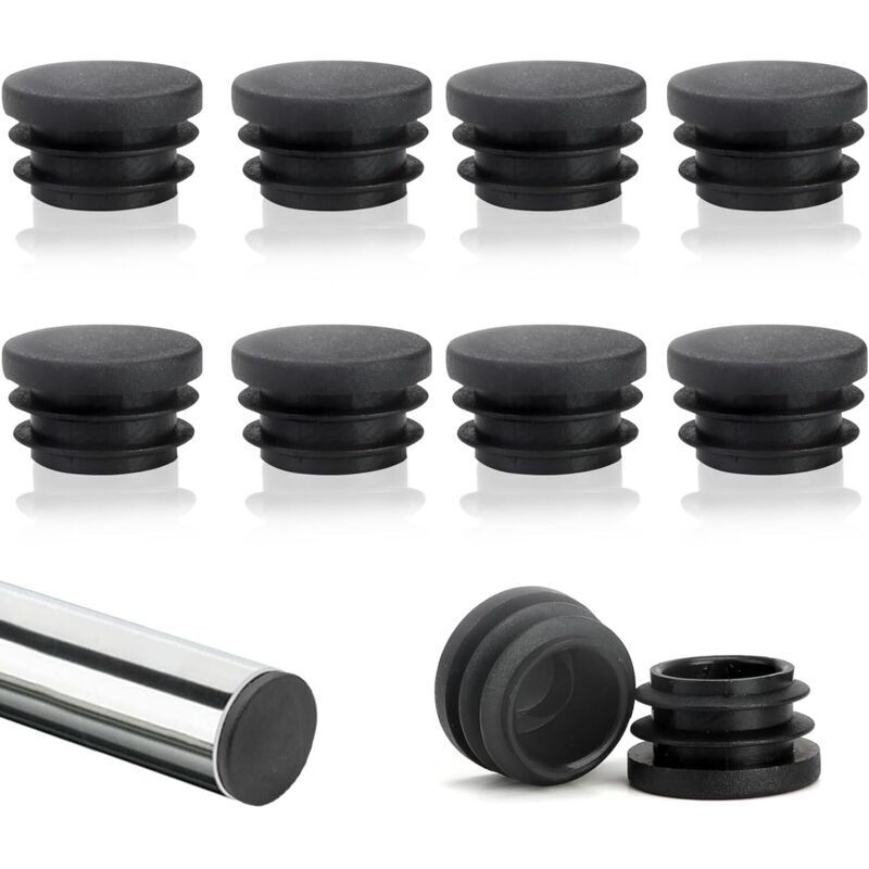 Lot De 10 Capuchons De Lattes Rondes 22 Mm – Plastique Pe Résistant – Protection Meubles Et Sols – Réduction Bruit Déplacement
