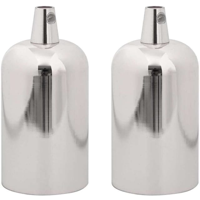 Lampenfassungen 2 Stk. Satin-Nickel E27 Vidaxl