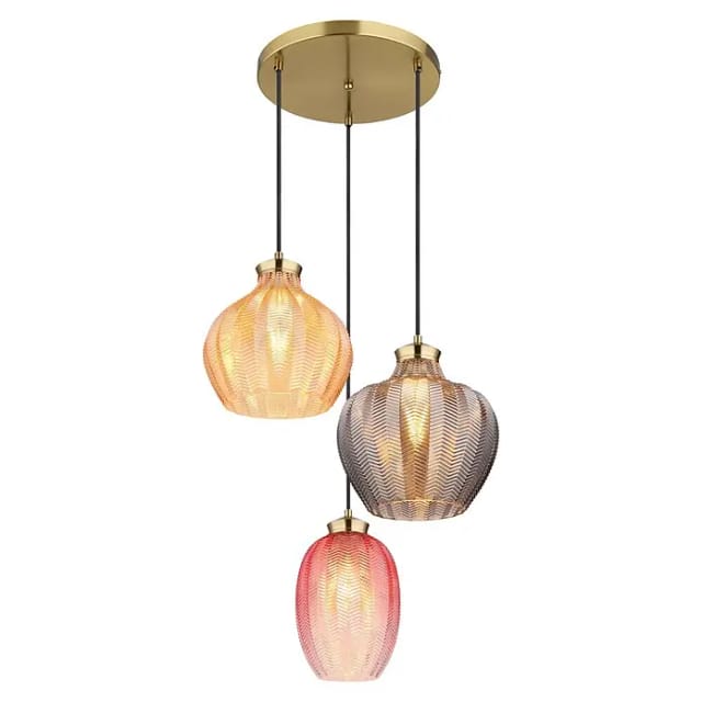 Globo - hängeleuchte - JESSICA - mehrfarbig - glas - Ø 45cm - E27