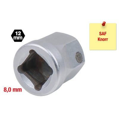 Spezialeinsatz 4-kant mit Magnet, 8,0 mm, für saf und Knorr Sättel