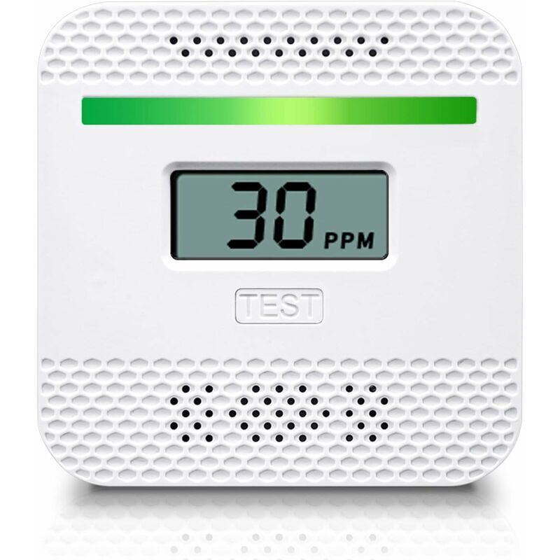 Détecteur De Monoxyde De Carbone Portable – Écran Lcd – Alarme Sonore 85db – Capteur Électrochimique – Installation Facile Sans Câblage