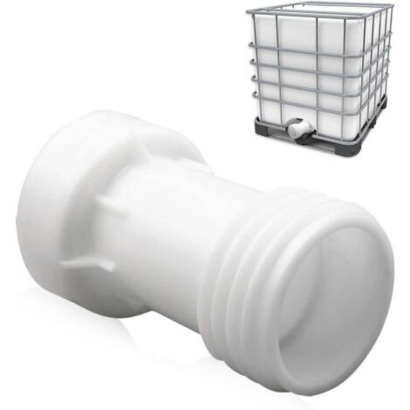 Ibc Accessoire De Réservoir, Adaptateur Ibc S60 X 6 Rallonge Entretoise 60mm Vanne Cuve 1000l Plastique Filetage Grossier Droit S60 X 6 Accessoire De Conteneur Ibc Raccord Cuve