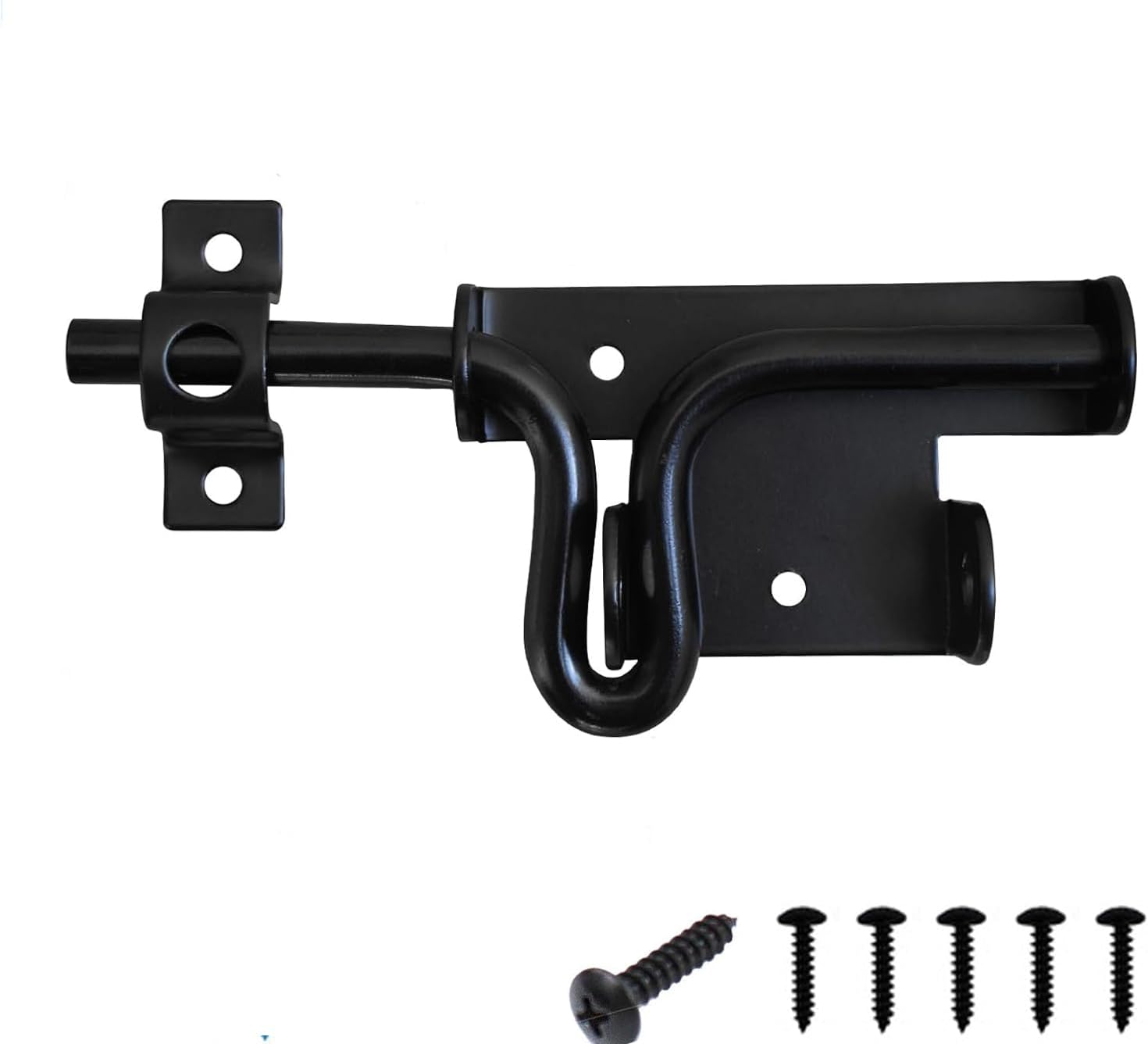 Robuster Torriegel Mit Griff – Schiebeschloss Für Holztore, Doppelseitiger Schalter Mit Vorhängeschloss – 15,2 Cm, Türriegel Für Den Außenbereich Für Schuppen, Scheune, Hof - Csparkv
