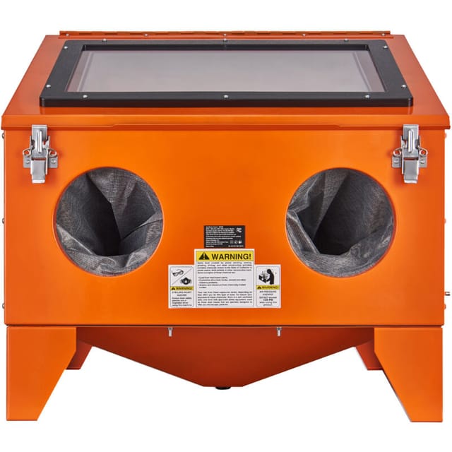 Mophorn - 40 Gallonen Sandstrahlkabine, 40-120 Psi Tragbare Tisch-sandstrahlkabine, Hochleistungs-sandstrahler Aus Stahl Mit Strahlpistole Und 4 Keramikdüsen Zum Entfernen Von Farbe, Flecken Und Rost