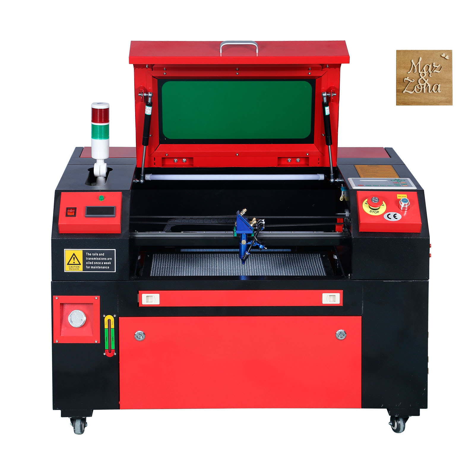 50w Co2-lasergravierer 300x500mm 800mm/s Laserschneidmaschine Mit Luftunterstützung, Für Holz-acryl-gewebe, Kompatibel Mit Lightburn, Coreldraw, Autocad, Windows, Mac Os, Linux - Mophorn