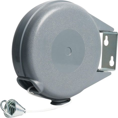 Einziehbare Wäscheleine, 11,5 M Pvc-leine, Robustes Abs-gehäuse, Verriegelungsmechanismus, Für Den Innen- Und Außenbereich, Balkon/camping