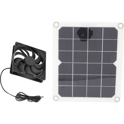1 Solar-ventilator-set, 3000 U/min, Silikonkunststoff, Für Gewächshaus, Tierstall, Camping