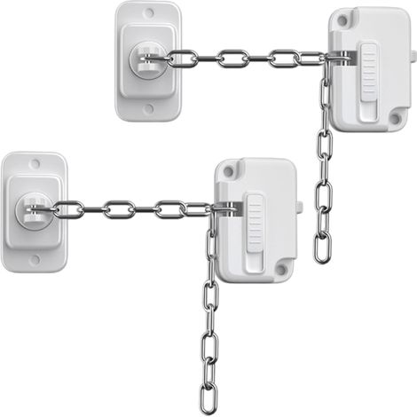 Set Mit 2 Pvc-fensterstoppern, Verstellbar Von 4 Bis 12 Cm, Automatische Verriegelung, Kein Bohren Erforderlich, Für Den Innenbereich