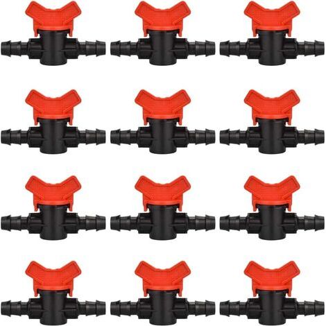12er-pack Bewässerungshähne, 16-mm-ventile, Robuster Kunststoff, Schlauchanschluss, Für Garten Und Landwirtschaft
