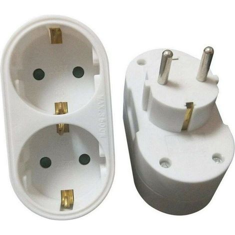 1 Dreifach-steckeradapter, Feuerhemmendes Polycarbonat, 2- Und 3-polige Stecker, Kompatibel Mit Europäischen Steckdosen, Für Reisen Und Zuhause