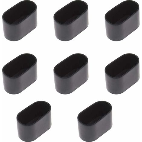Set Mit 8 Ovalen Kappen, 40 X 20 Mm, Aus Weichem Pvc, Kratzfest, Für Stuhl- Und Tischbeine
