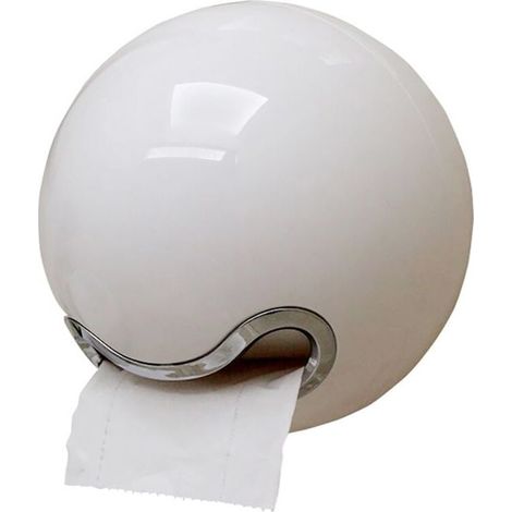 1 Toilettenpapierhalter, Kugelförmiges Design, Wasserdichter Kunststoff, Bohrfreie Montage, Badezimmer