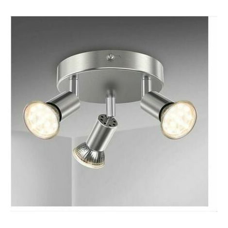 1 Deckenleuchte Mit 3 Strahlern, Schutzart Ip44, Metall/glas, Chrom, Badezimmer