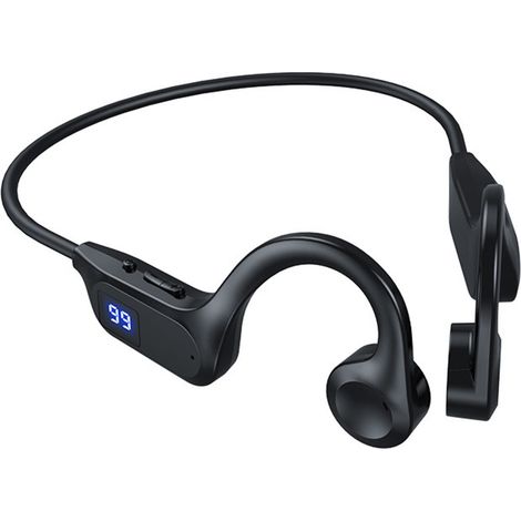 1 Knochenschallkopfhörer, Bluetooth 5.2, Offenes Design, Integriertes Mikrofon, Sport, Schweißresistent