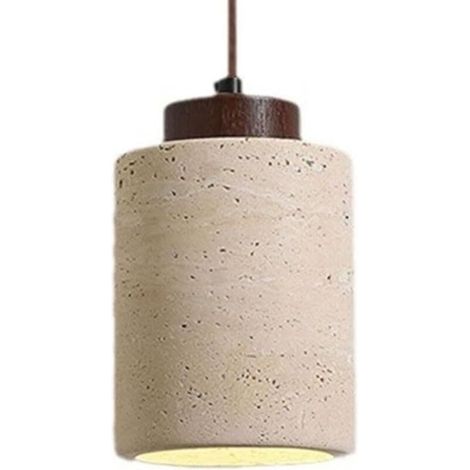 Travertinfarbener Led-kronleuchter In Gelb Mit Warmem Licht – Geeignet Für Wohnzimmer, Esszimmer, Hotels Etc. – 1 Stück, Naturholzfarbe