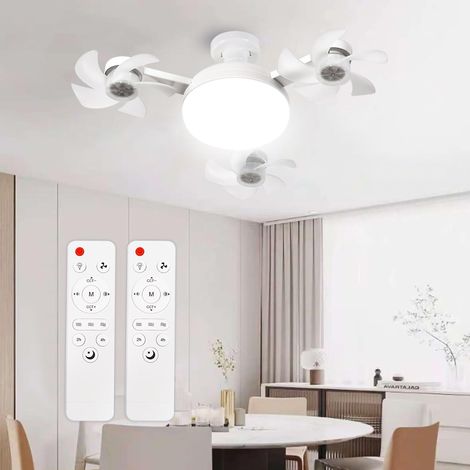 Deckenventilator Mit 3 Geschwindigkeitsstufen, Licht Und Fernbedienung, Variabler Intensität, Schraubbefestigung, Einfache Installation, Ideal Für Schlafzimmer, Küche Und Arbeitsbereiche.
