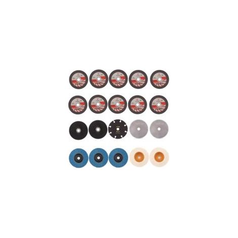 Set Bestehend Aus 15 Trennscheiben (76 Mm), 3 Fächerscheiben (76 Mm), Trennscheiben (76 X 10 Mm), 2 Filzpolierscheiben (75 X 10 Mm) Für Mini-winkelschleifer, Zum Trennen Und Polieren