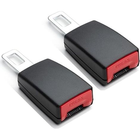 Set Mit 2 Sicherheitsgurtverlängerungen – Abs-material – Dicke 1–1,2 Mm – Plattenbreite 2,1–2,2 Cm – Komfort Und Sicherheit Im Auto