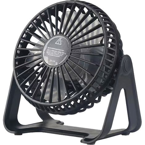 1 Ventilator, 3 Geschwindigkeitsstufen, Usb-anschluss, 360°-drehung, 2800-mah-akku, Geeignet Für Büro Oder Studentenwohnung