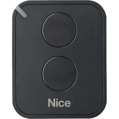 1 Zwei-tasten-fernbedienung, 433,92 Mhz, 200 M Reichweite, Für Garagentore, Kompatibel Mit Nice Rb400 Und Rb1000, Schwarz