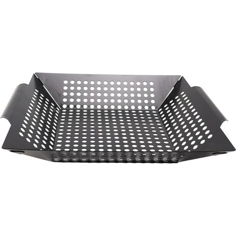 1 Grillplatte, Durchbrochenes Design, Seitliche Griffe, Antihaftbeschichtete Emaille, Für Camping Im Freien