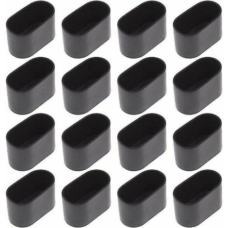 Set Mit 16 Ovalen, Schwarzen Gummifüßen, Rutschfest, Für Stühle Und Tische