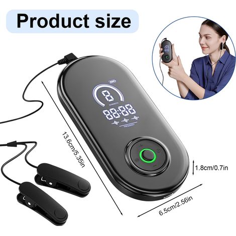 Vagusnervstimulationsgerät Mit Ohrclips, Fortschrittliche Schlafhilfe. Transkranielle Elektrische Stimulation (ces) Reduziert Angstzustände Und Lindert Müdigkeit. Mikrostrom, 3 Modi