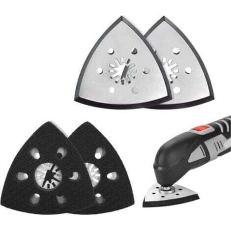 Set Mit 4 Dreieckigen 93-mm-schleifpads – Parkside-kompatibles Zubehör – Zum Schleifen Von Holz, Metall Und Kunststoff