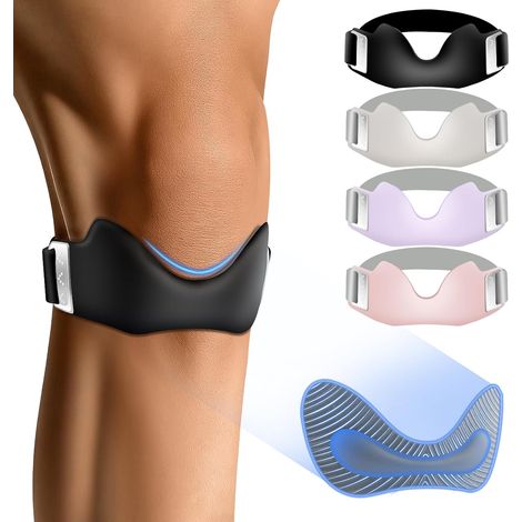 Silikon-kniebandage Zur Unterstützung, Verstellbar Und Rutschfest, Für Kniestabilität, Geeignet Für Laufen, Gehen, Springen, Sehnenentzündungen, Basketball, Volleyball Und Kniebeugen.