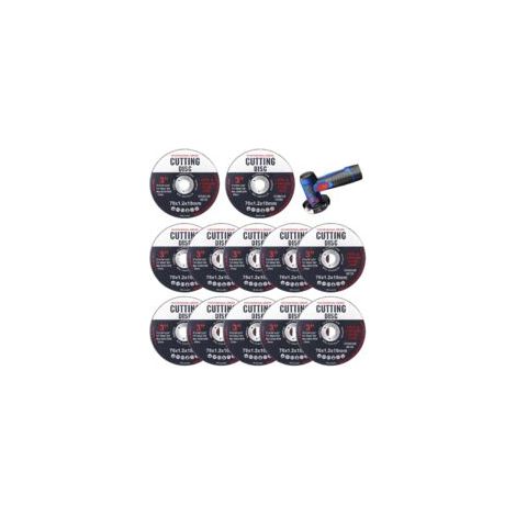 Set Mit 12 Trennscheiben (76 Mm) Für Holz Und Metall – Schwarze Schleiflamellenscheiben