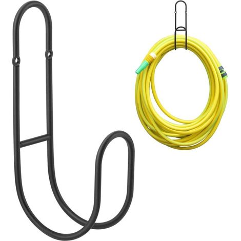 Hängender Gartenschlauchhalter – Aufbewahrung Für Gartenschläuche, Seile, Für Den Außenbereich (schwarz)