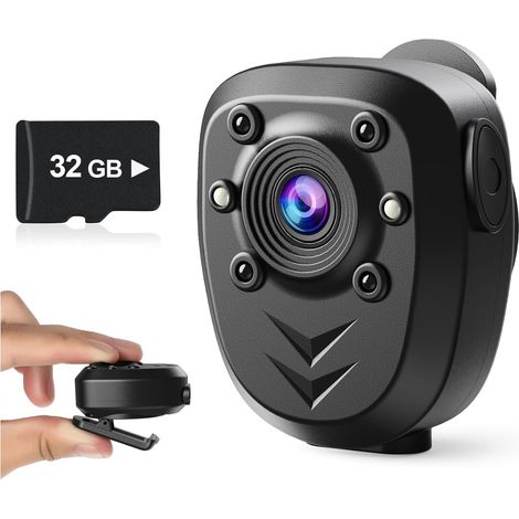 1080p-körperkamera – Versteckte Kabellose Kamera – 32 Gb Speicher – Nachtsicht – Rekorder Für Sicherheit, Zuhause Und Im Freien