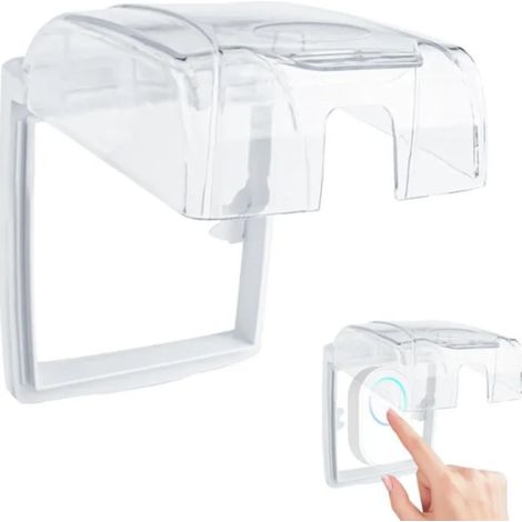 1 Wlan-türklingelabdeckung, Wasserdichter Abs-kunststoff, Transparenter Regenschutz, Verstärkte Dichtung, Universell Für Den Außenbereich