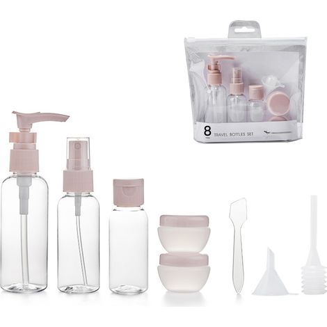 5 Sprühflaschen, 360°-dauersprühfunktion, Transparenter Kunststoff, Reisekosmetik, Pflanzenreinigung