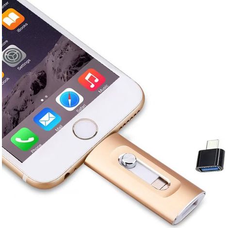 256 Gb Schneller Usb-stick – Tragbarer Usb-stick – 256 Gb Usb-stick Kompatibel Mit Iphone – Foto-usb-stick – Externer Speicher – Plug-and-play – Ideal Für Ihre Fotos, Videos Und Dateien – Gold