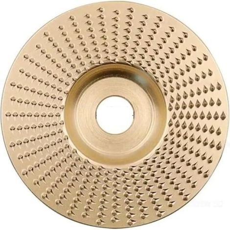 Holzschnitzscheibe Für Winkelschleifer - Zum Formen, Schleifen Und Schneiden, 16 Mm Öffnung, 1 Stück, Goldfarben, Flach.