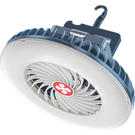 1 Campingventilator, Faltbares Stativ, Led-licht, 3 Geschwindigkeitsstufen, Usb-akku, Für Den Einsatz Im Freien Und Im Büro