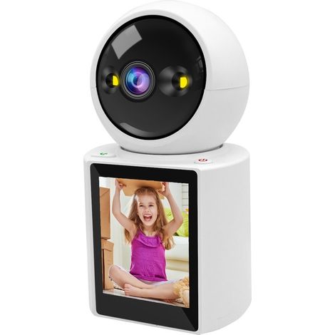 Monitor – Hd-wlan-ip-kamera – Sicherheitskamera Mit Videoanrufen Und App-steuerung – 2 Mp Auflösung – Ip65 Wasserdicht – Geeignet Für Den Innen- Und Außenbereich