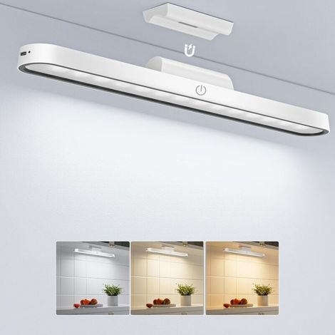 Kabellose Led-magnetlampe – Helligkeit Einstellbar, Ideal Für Büro, Küche Und Schlafzimmer – 1 Stück, Weiß