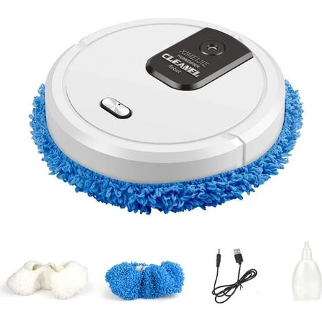 1 Saugroboter, Wischfunktion, Fernbedienung, Automatisches Aufladen, 60 Min., Für Zuhause