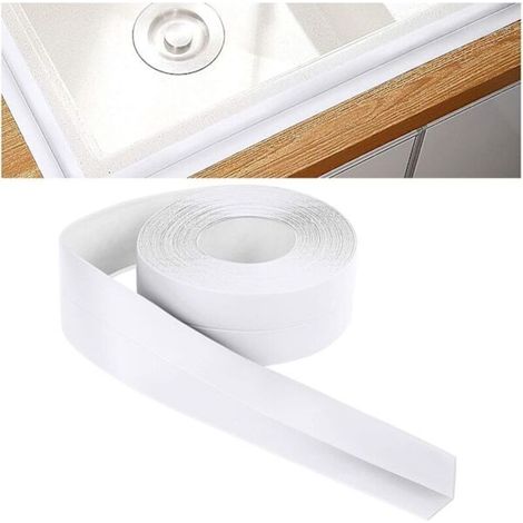 Selbstklebender Dichtungsstreifen Für Badezimmer, 3,2 M X 3,8 Cm, Pvc, Schimmelresistent, Für Badewanne, Badezimmer, Küche (weiß)