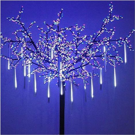 3 Lichterketten, Weiße Leds Mit Meteoriten-regeneffekt, Ip44 Wasserdicht, Usb-betrieben, Für Die Weihnachtliche Gestaltung Von Terrasse Und Garten