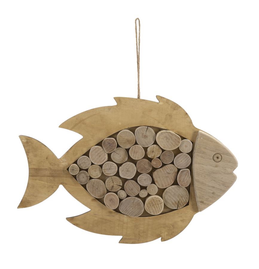 Hängender Fisch In Natur, 42,5 X 2 X 28,5 Cm