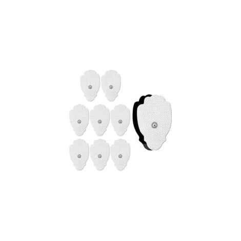 Tens-pads - Packung Mit 10 Standard 3,5 Mm Snap-on-port Wiederverwendbaren Handflächenförmigen Elektrodenpads Für Tens-geräte - Ersatzpads Mit Kleber - Dutzende - Pad-einheiten (7,5 X 4,5 Cm)