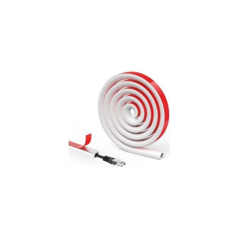 1 M Selbstklebende Kabelabdeckung, Bodenkabelkanal, Kabelkanal Zum Einfachen Verstecken Und Schützen Von Kabeln, Dekorativer Kabelkanal Für Homeoffice – 14 Mm (breite) X 10 Mm (höhe) – Weiß