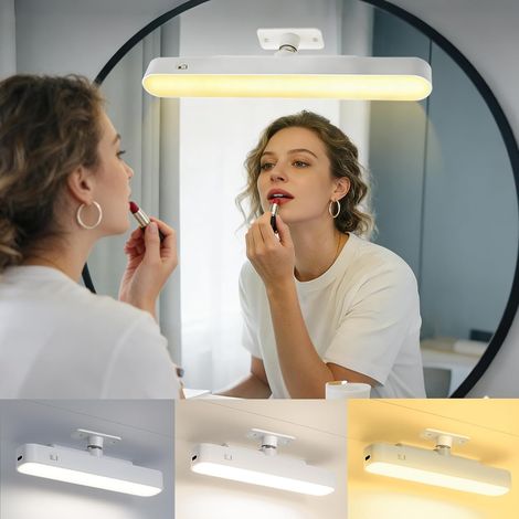 Kabellose Badezimmerspiegelleuchte – 4000 Mah Akku, Einstellbare Farbe Und Helligkeit – Für Bad, Büro, Küche