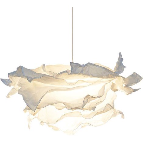 Kreative, Wolkenförmige Pendelleuchte Aus Papier, Schlichte Deckenleuchte In Papierblumenform, Dekorativer Wolken-kronleuchter Und Hängeleuchte Für Schlafzimmer, Wohnzimmer, Esszimmer, 42 X 42 Cm