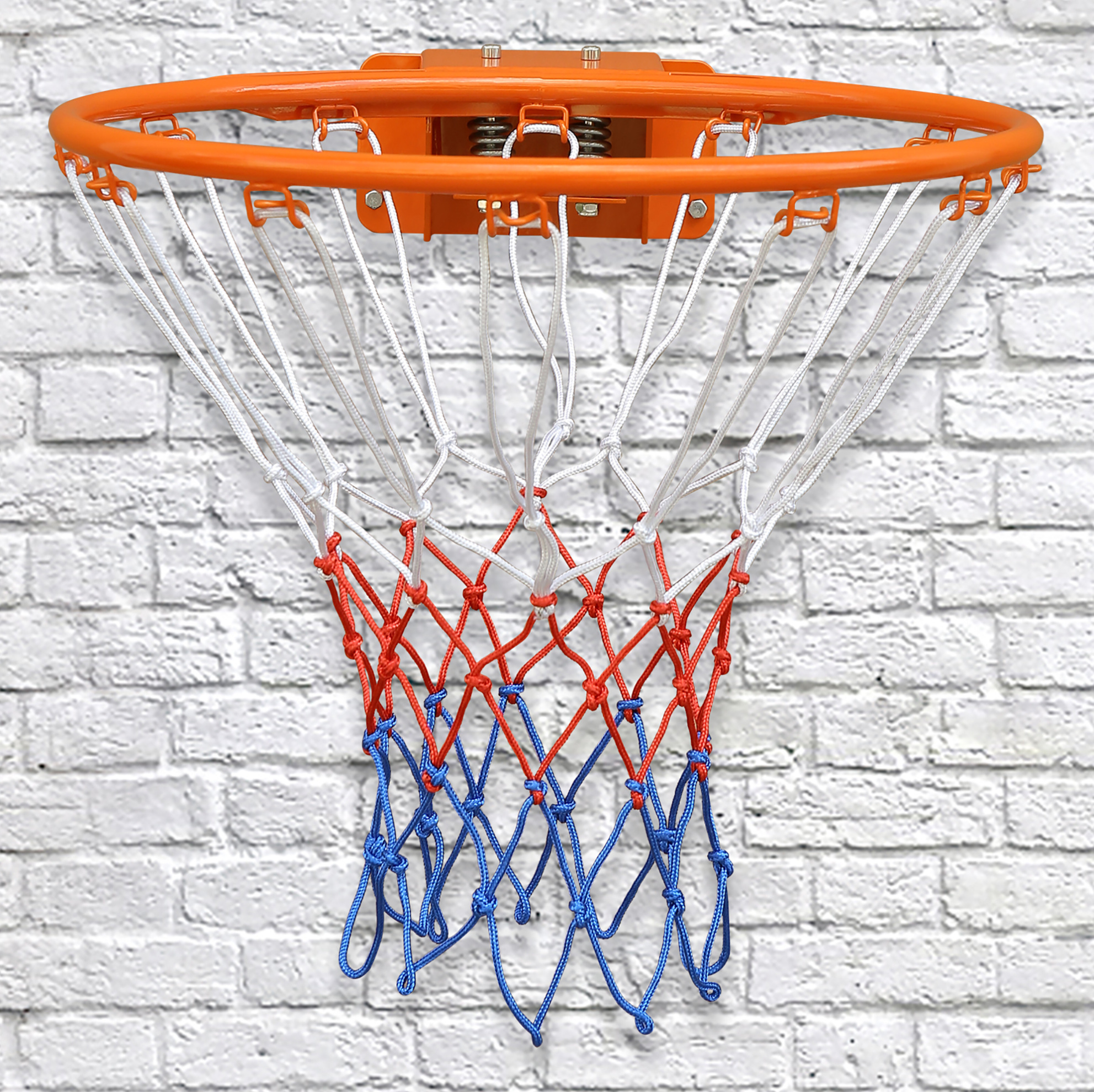 Wand-basketballkorb 45 Cm Mit Doppelten Federn, Mit Netz, Orange