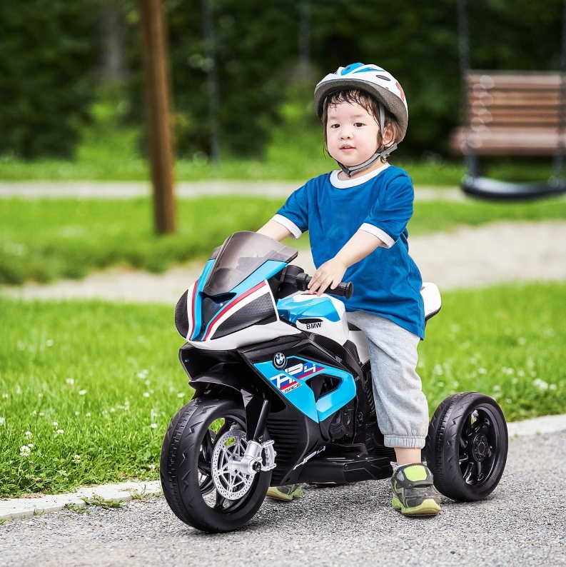 Elektrisches Kinder-motorrad Blau 82,5 X 42 X 54 Cm Mit Scheinwerfer, 3 Musikmodi Okmyhome